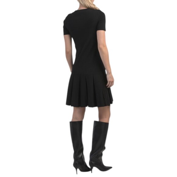 ELLEN TRACY Pleated Mini Sweater Dress - Picture 2 of 3